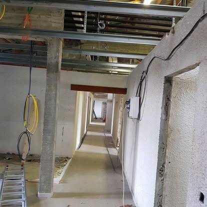 Passage des câbles dans faux plafond à Vitrolles