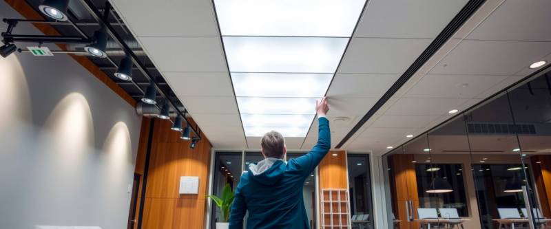 Rénovation d’éclairage LED dans des bureaux à Vitrolles, zone des Estroublans, pour un confort optimal